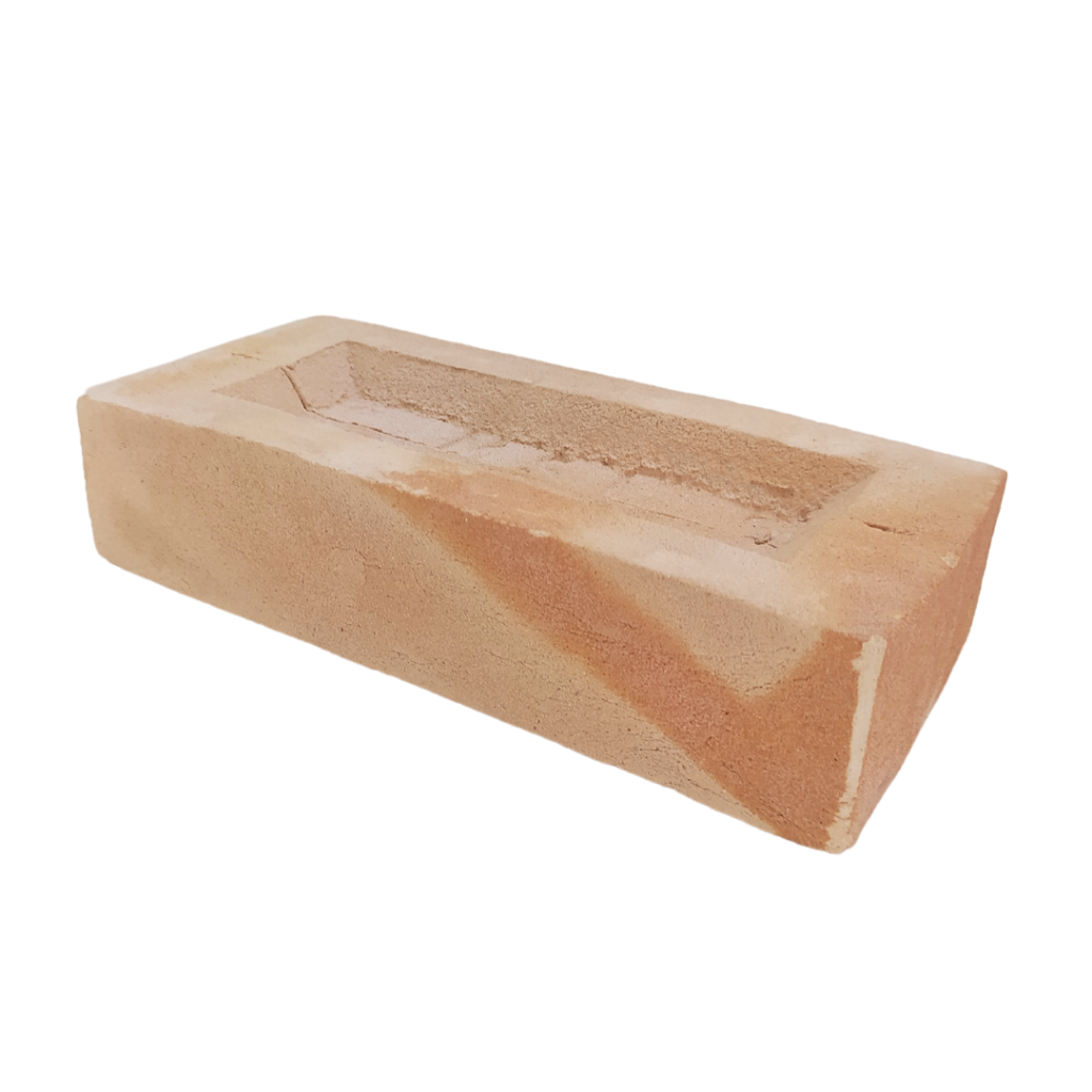 Tijolo aparente branco mesclado