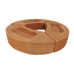 tijolo curvinho vermelho com 3 montado